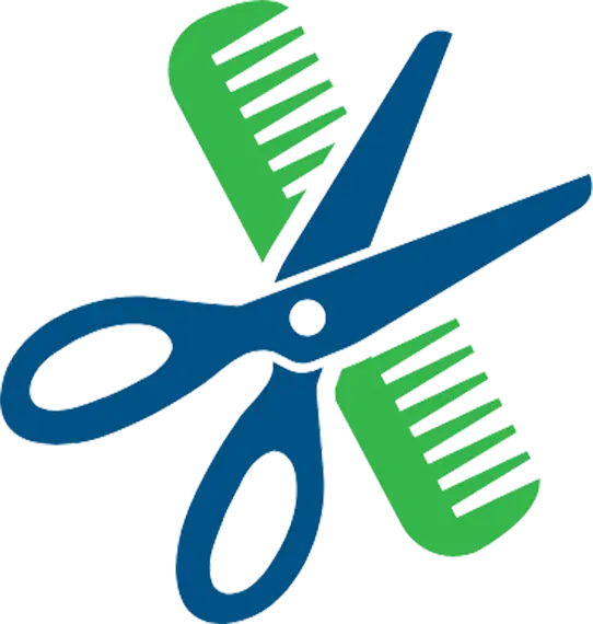 Schere-und-Kamm-Icon für den betriebseigenen Liebensteiner Schachtl Boder